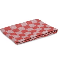 Theedoek Ruit Rood - Prima droogdoek 100% katoen 