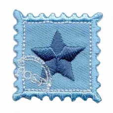 Applicatie MINI Postzegel - Klein strijkplaatje voor op kleding