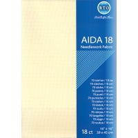 Borduurstof Aïda 18 count - 39 x 45cm Ecru